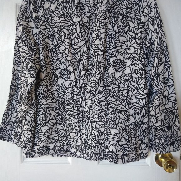 Kim Rogers Floral Button Down Women Top Size L - Picture 7 of 8